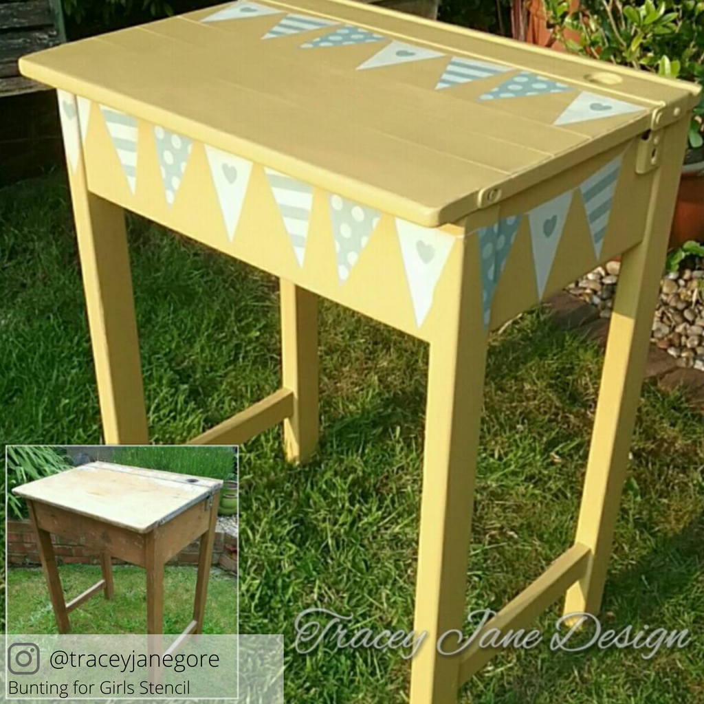 Bunting for Girls Furniture Stencil