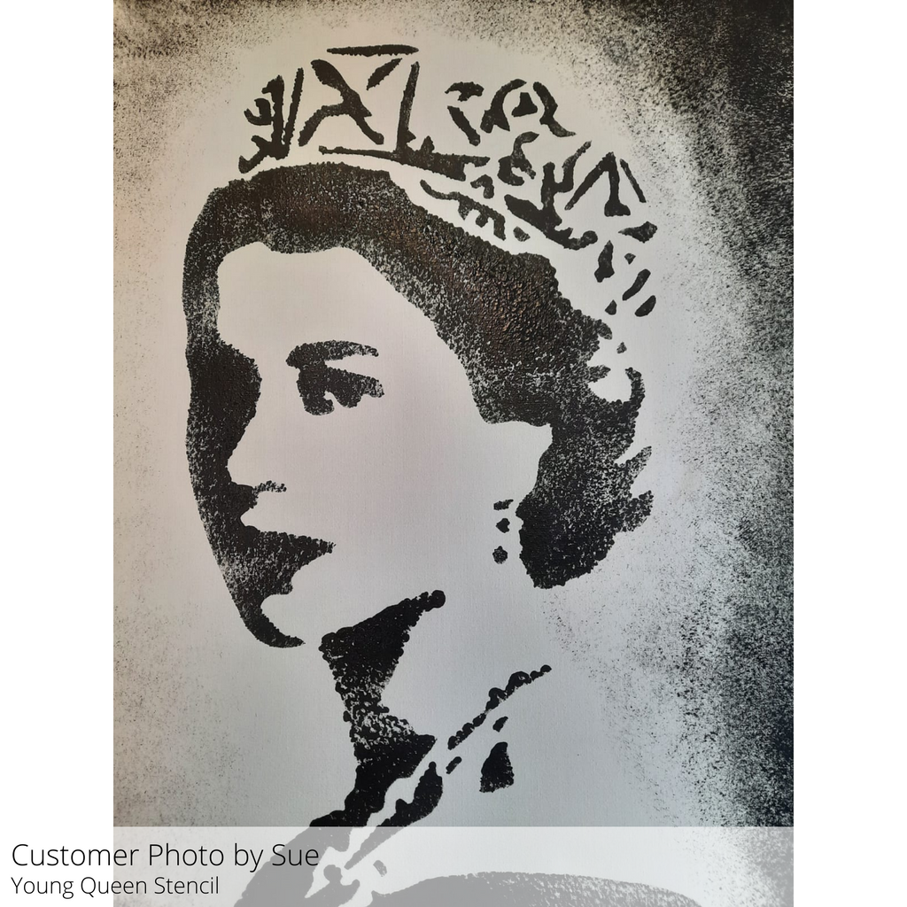 Young Queen Elizabeth Stencil