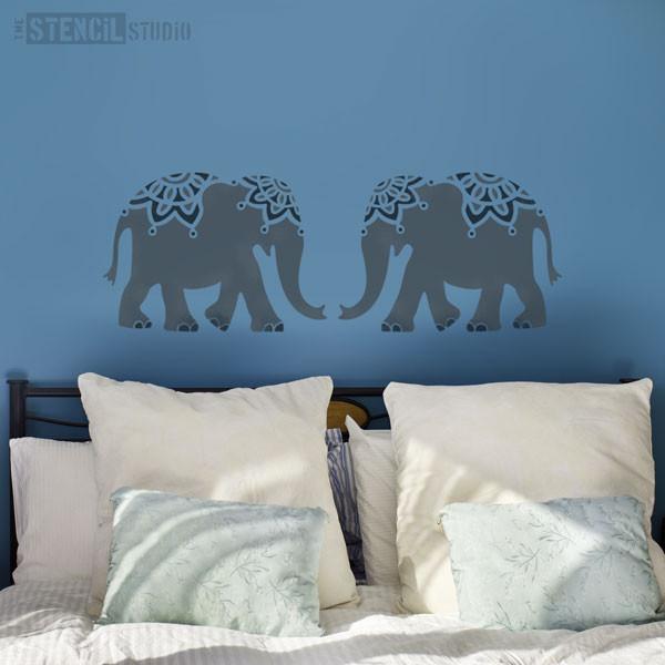 Indian Elephant stencil from The Stencil Studio - Size L