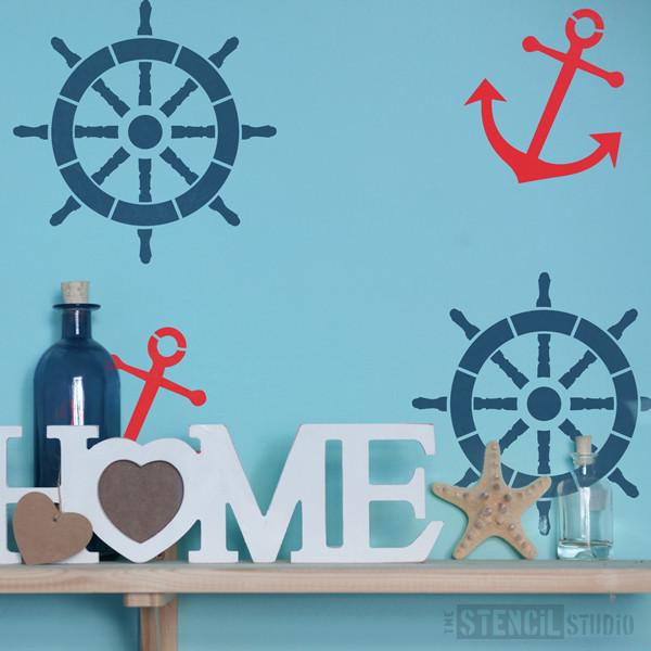 Ships Ahoy! Stencil from The Stencil Studio Ltd - Size S/A4
