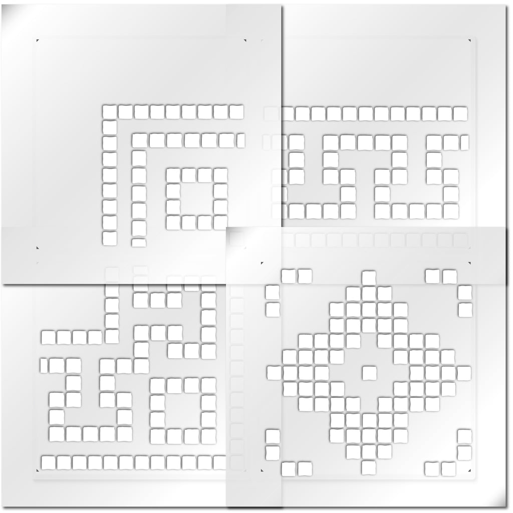 Mosaic Tile, Border & Corners Stencil Set for Tiles