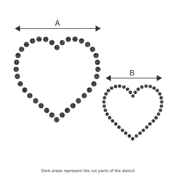 Love Hearts stencil from The Stencil Studio Ltd