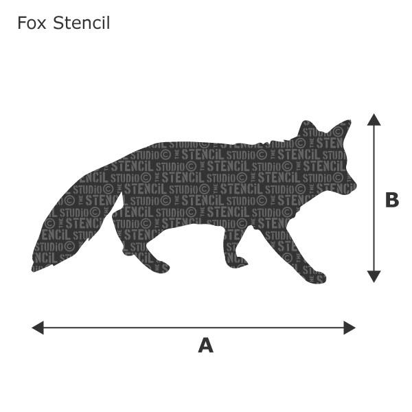Fox stencil from The Stencil Studio Ltd