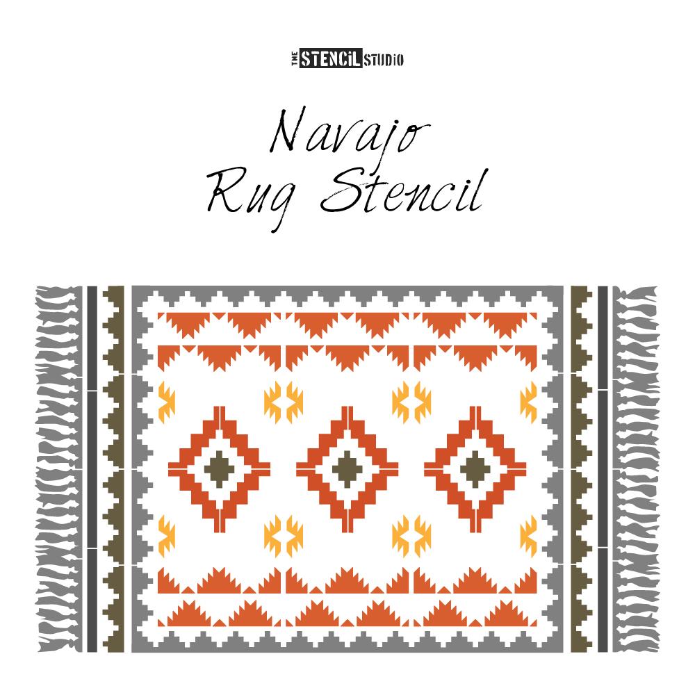 Navajo Rug Stencil from The Stencil Studio