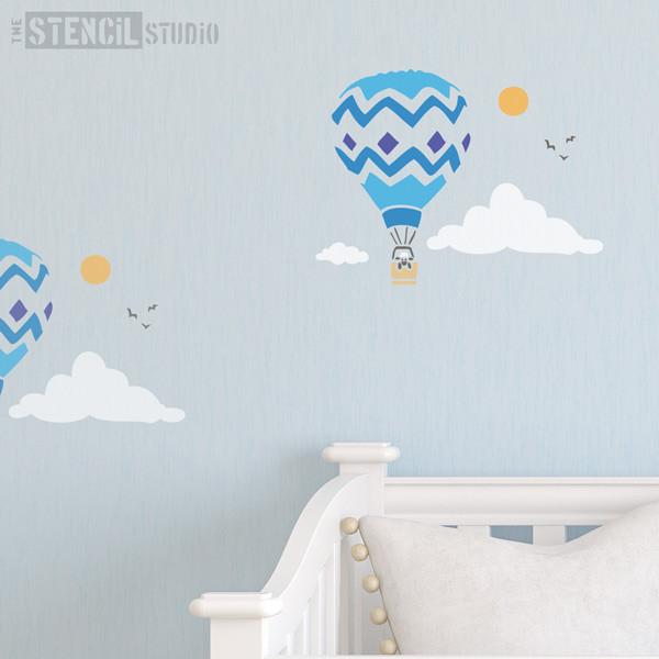 Balloon and Sheep stencil from the stencil studio Ltd size S