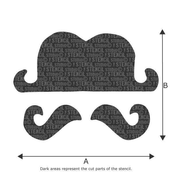 Mr Moustache stencil from The Stencil Studio Ltd 