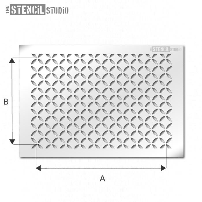 Calcot tile repeat stencil pattern from The Stencil Studio Ltd