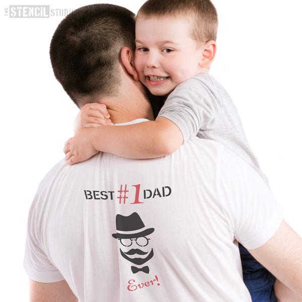 Best Dad Ever! Father's Day Stencil from The Stencil Studio Ltd - Size S