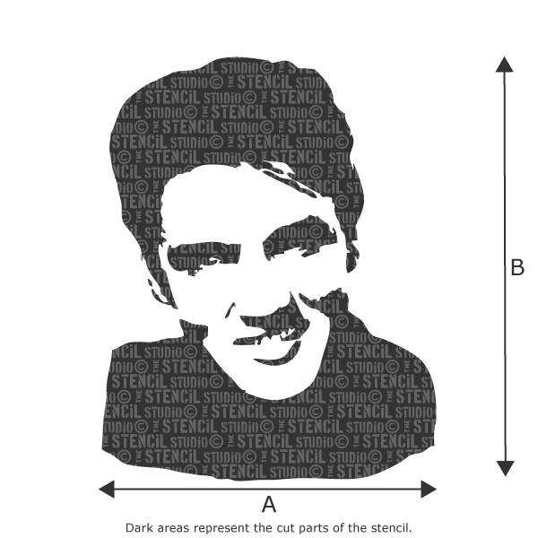 Elvis smiling face stencil from The Stencil Studio Ltd 