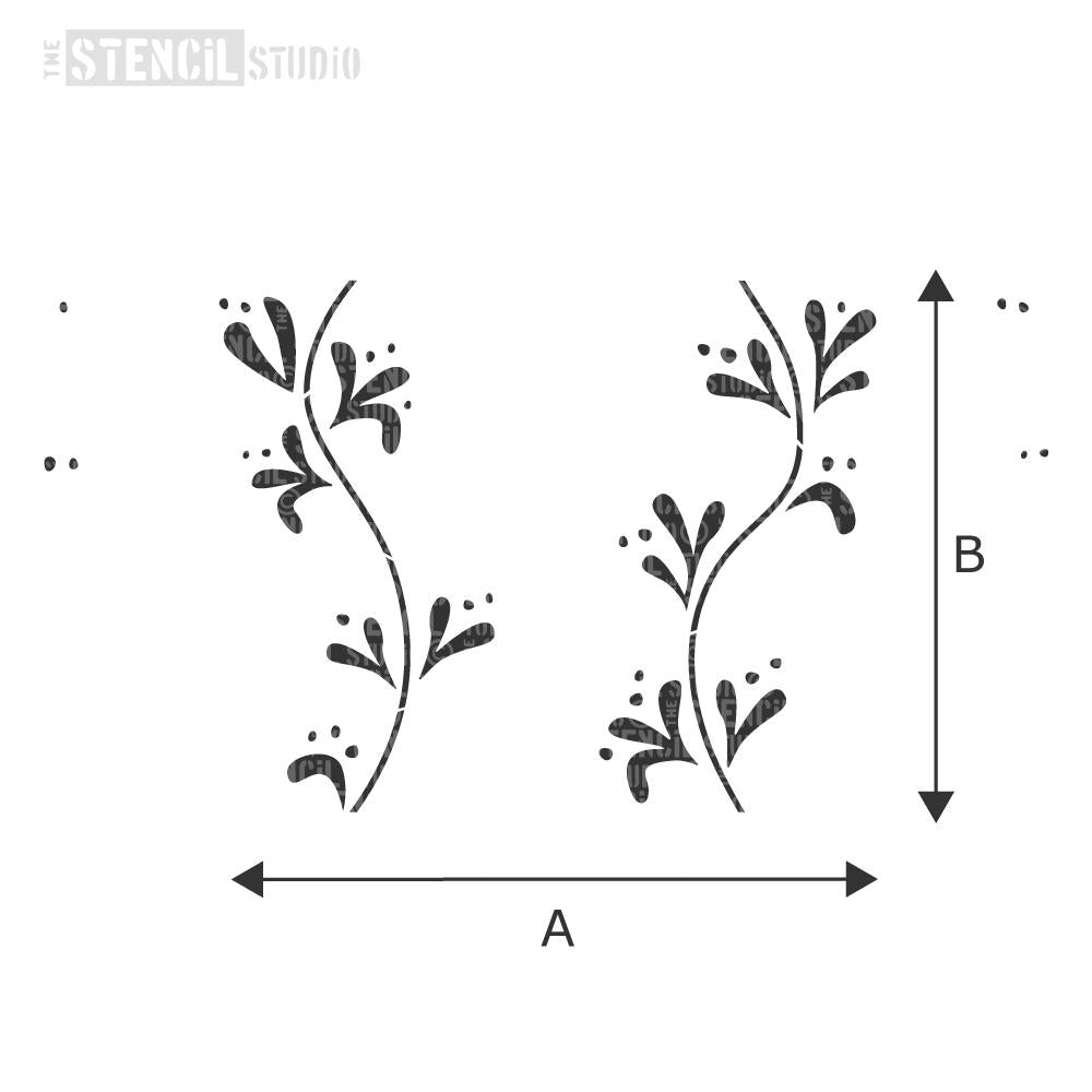 Scandi Leaf Repeat Stencil