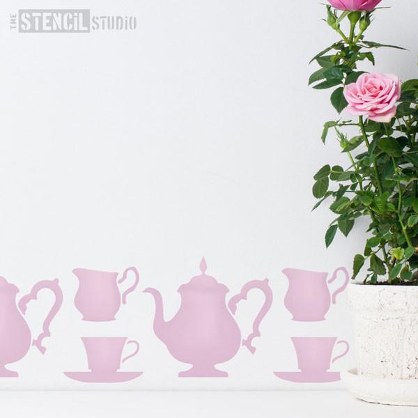 Teatime stencil from The Stencil Studio Ltd - Size XS