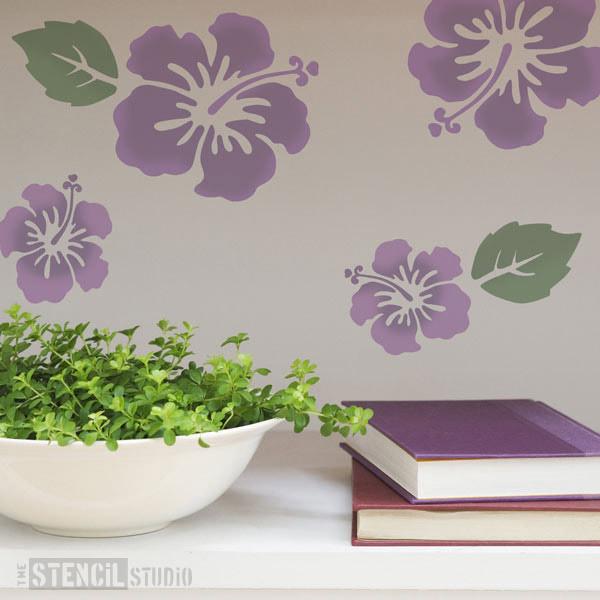 Hibiscus Flower Set stencil from The Stencil Studio Ltd - Size S