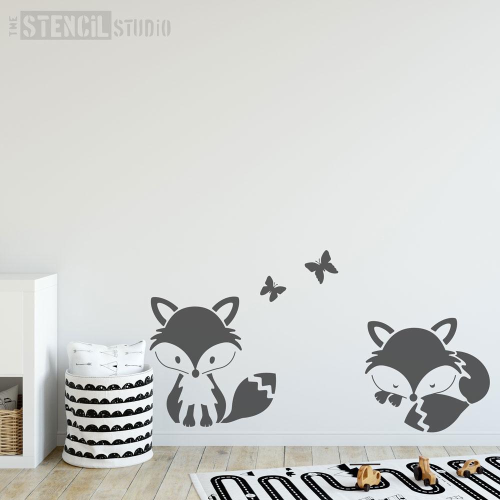 Foxes stencil set from The Stencil Studio - Size XL