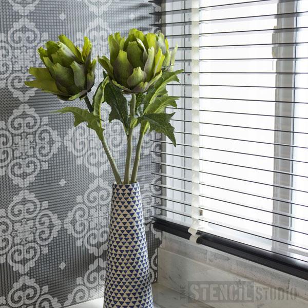 Tetbury Tile Repeat stencil from The Stencil Studio Ltd - Size L