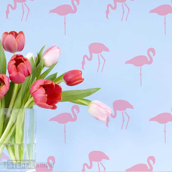 Flamingoes Stencil from The Stencil Studio Ltd - Size XS