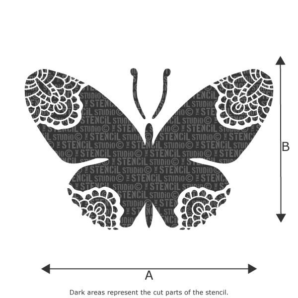 Lacewing Butterfly stencil from The Stencil Studio Ltd 