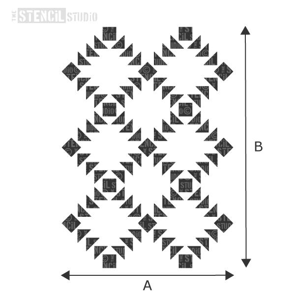 Checkers repeat pattern stencil from The Stencil Studio - choose size from the dropdown box