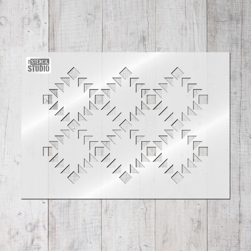 Checkers repeat pattern stencil from The Stencil Studio