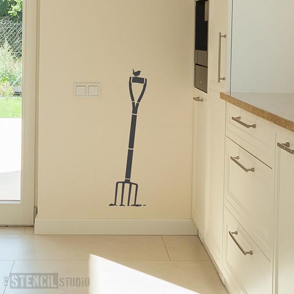 Mr McGregor garden form and wren stencil from The Stencil Studio Ltd - Size L