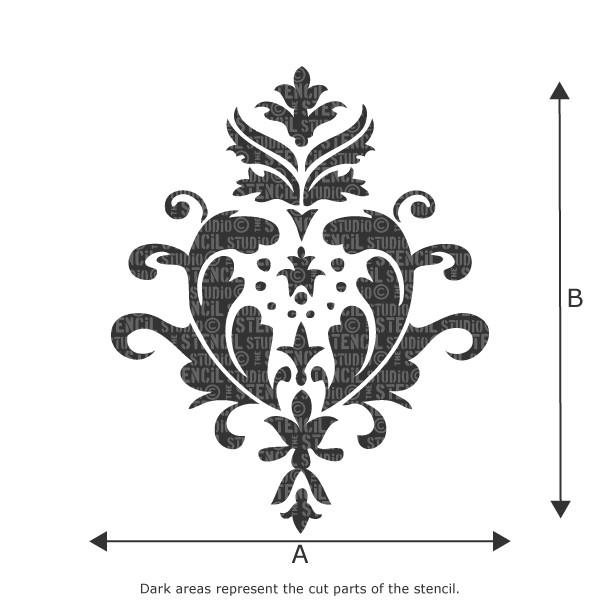 acanthus damask stencil from the stencil studio ltd size 