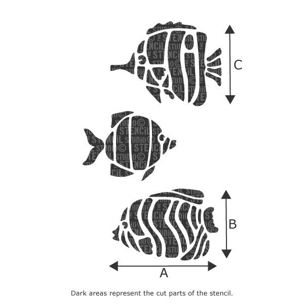 The Stencil Studio Fenfushi Fish Stencil
