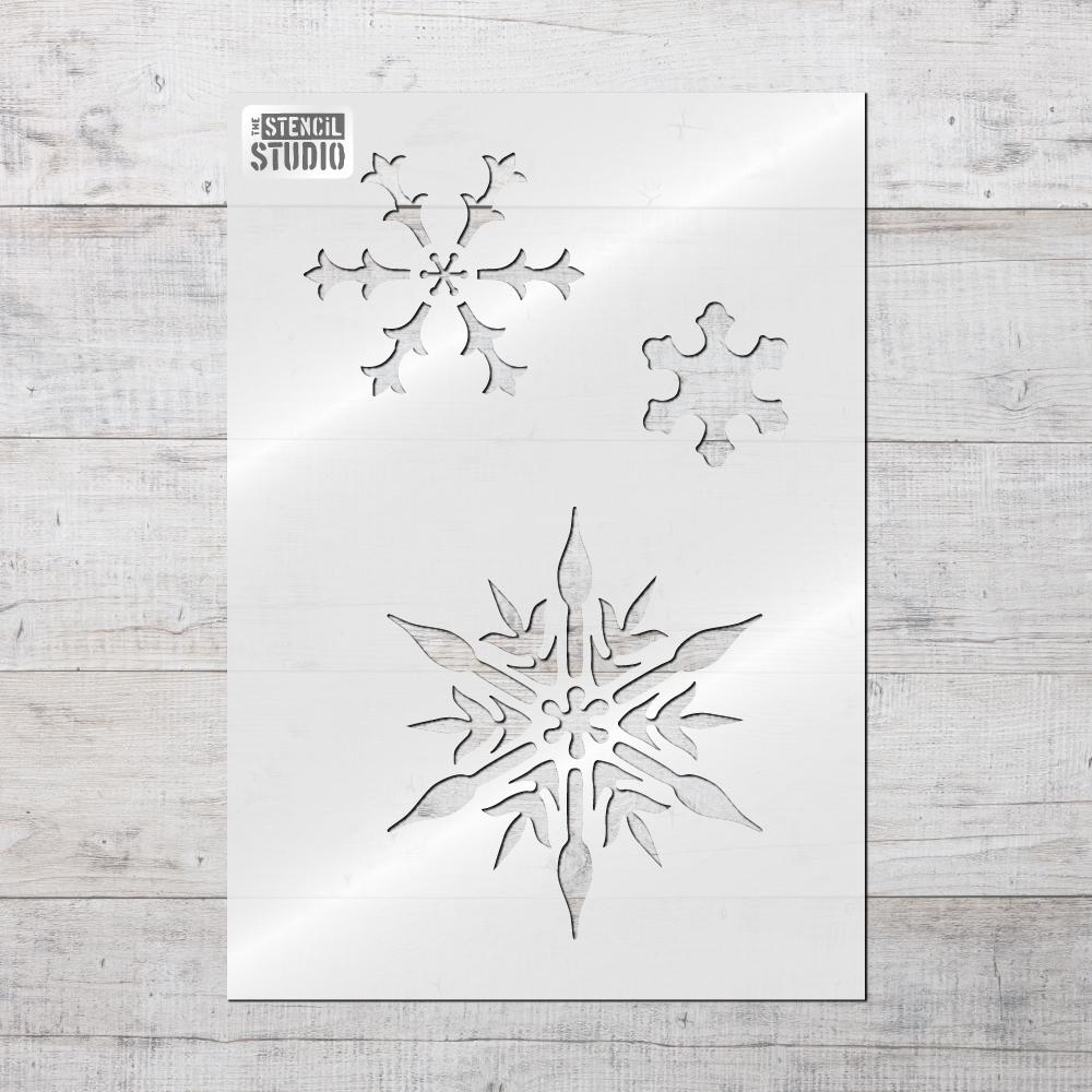 Snowflakes stencil from The Stencil Studio Christmas stencils range