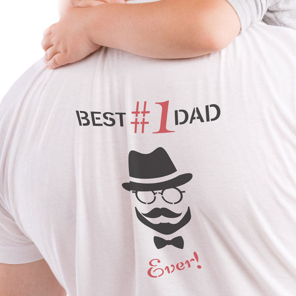 Fathers Day Stencil Best Dad Ever Stencil Design for homemade cards and gifts