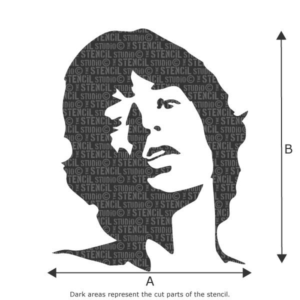 Mick Jagger stencil from The Stencil Studio Ltd 