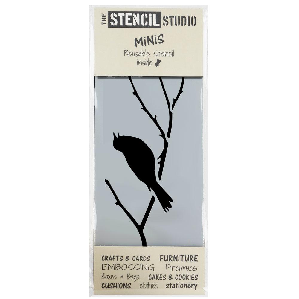 Blackbird on a Branch stencil MiNi from The Stencil Studio