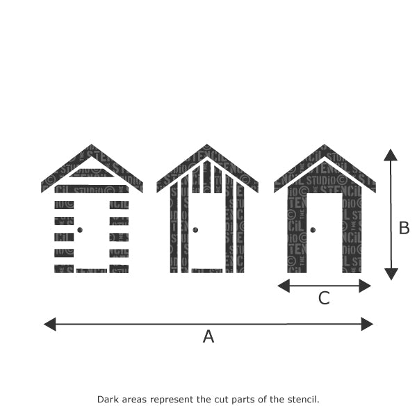 Southwold beach huts stencil sizes