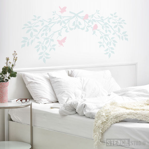 Sparrows and Branch Stencil -Size XL