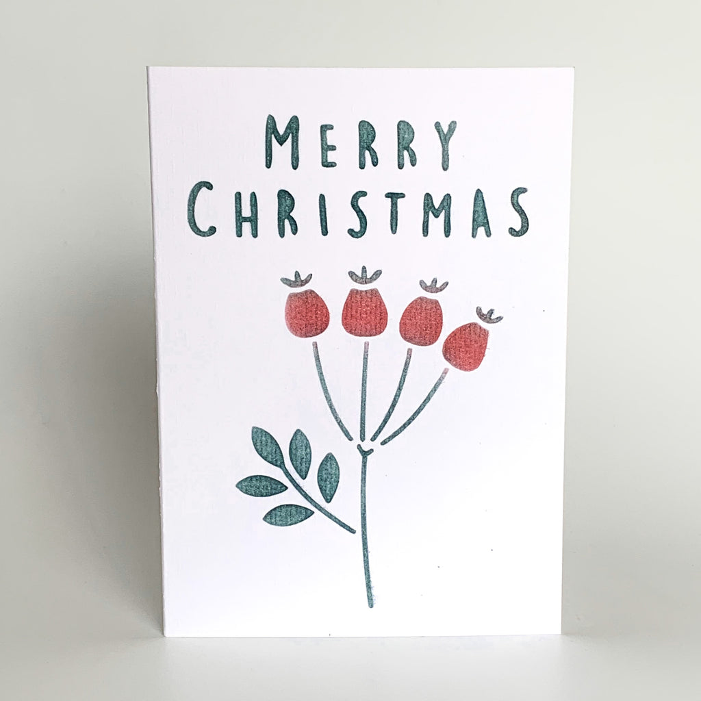 Berries Card, Tag & Wrap Christmas Stencil Set
