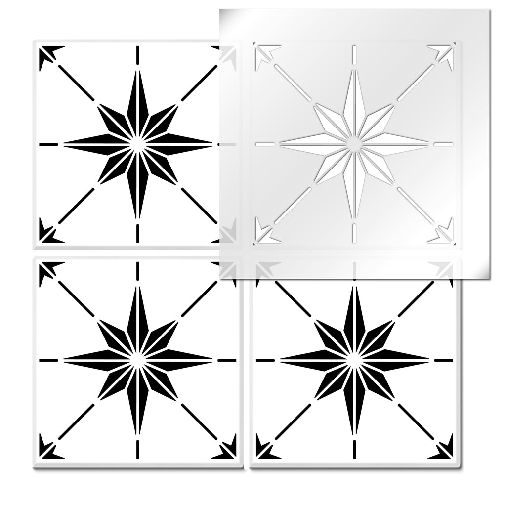 Stow Star Tile Stencil - Tile Stencil for Floor and Wall Tiles & Patio Slabs
