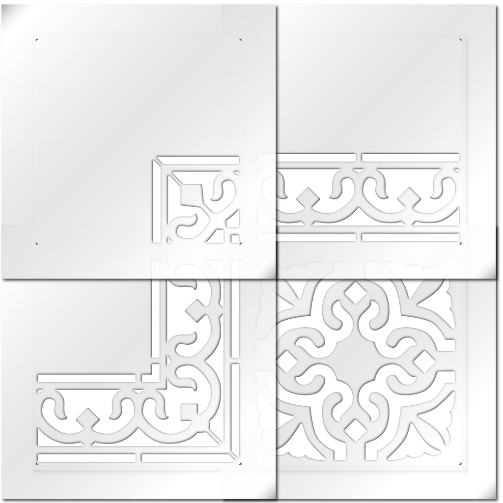 Bagpath Tile, Border & Corners Stencil Set for Tiles