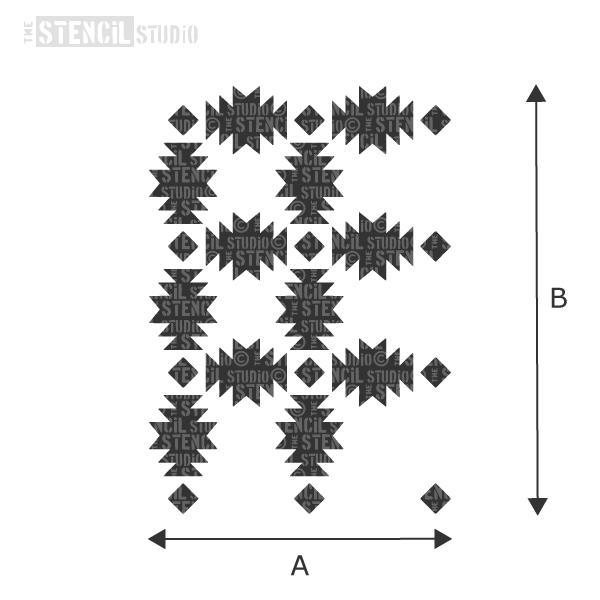 Sawtooth Star repeat pattern stencil from The Stencil Studio - choose size from the dropdown box