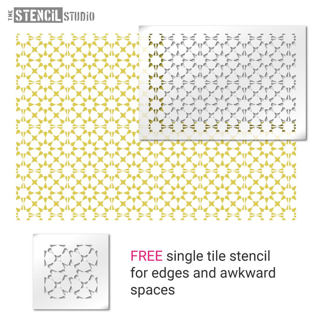 Chippenham tile repeat stencil from The Stencil Studio Ltd