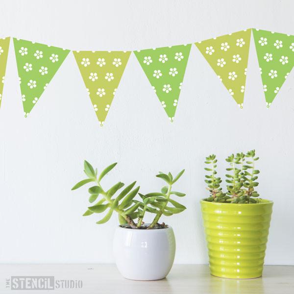 Forget-me-not bunting stencil from The Stencil Studio Ltd - Size XS
