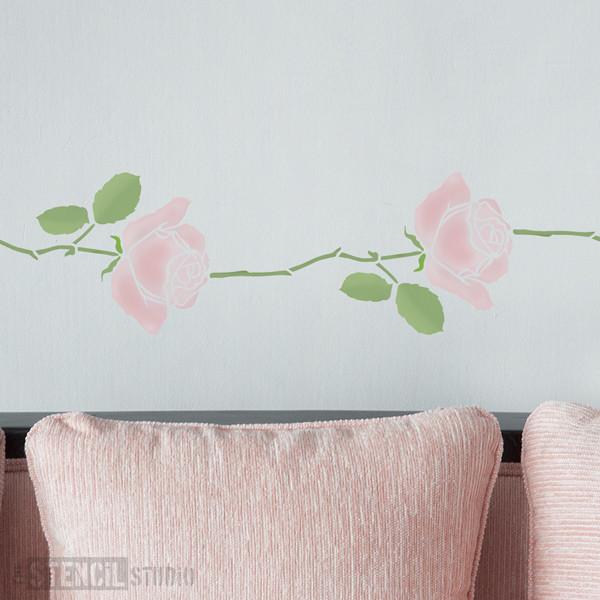 Summer Rose Stem Stencil - Buy reusable wall stencils online at The ...