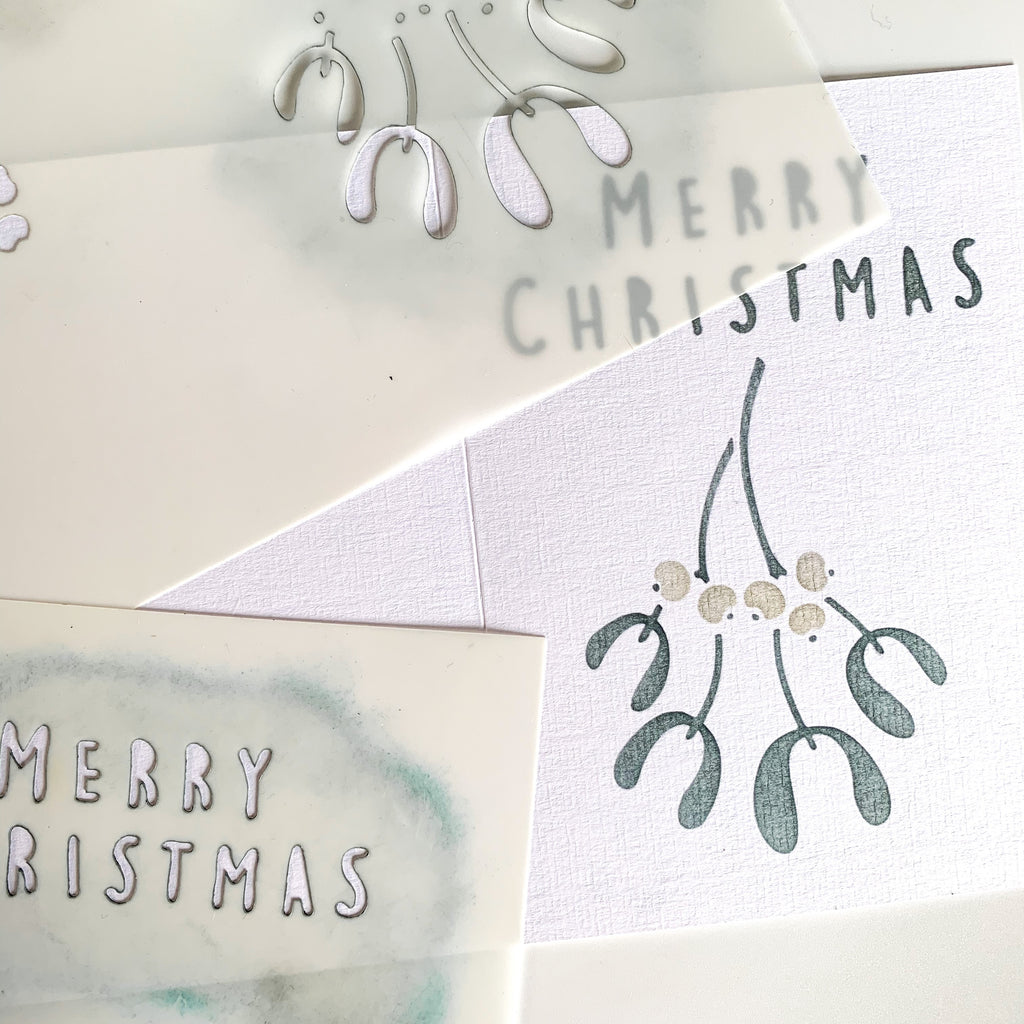 Mistletoe Card, Tag & Wrap Christmas Stencil Set