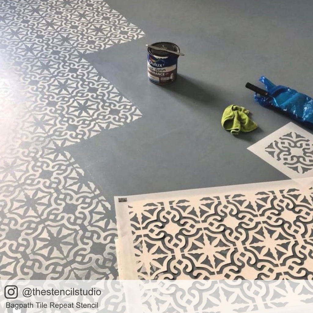 Bagpath Tile Repeat Stencil