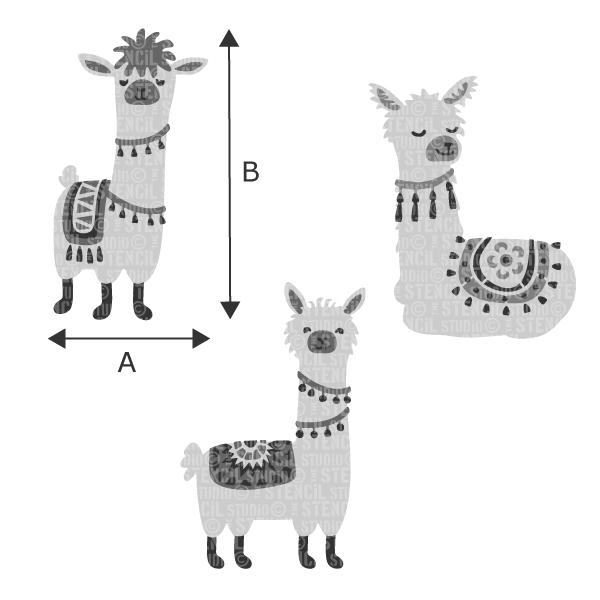 Lionel, Lesley and Levi Llamas multi pack - choose a size from the dropdown box