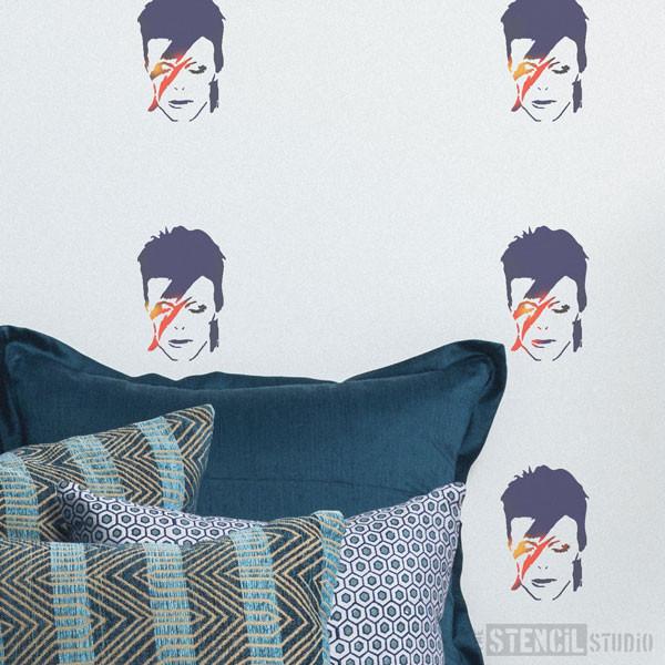 David Bowie Face Icon stencil from The Stencil Studio - Size XS