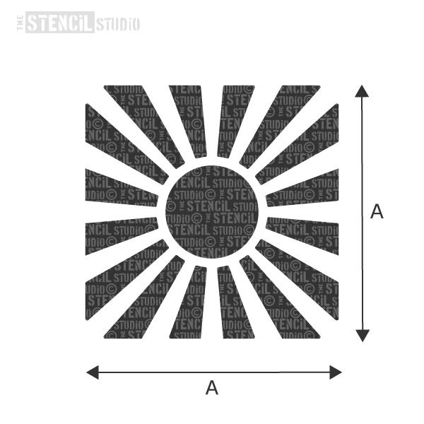 Sunburst Motif stencil from The Stencil Studio - choose size from the dropdown box