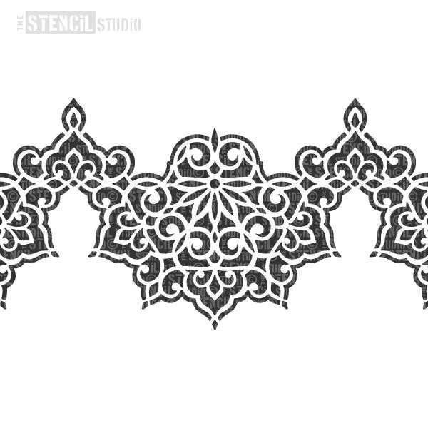 Ottoman Border stencil from The Stencil Studio