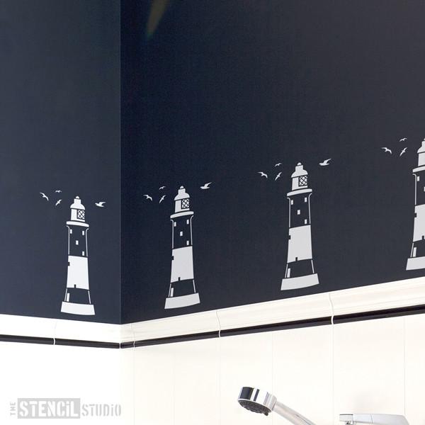 Portland Lighthouse stencil from The Stencil Studio Ltd - Size S