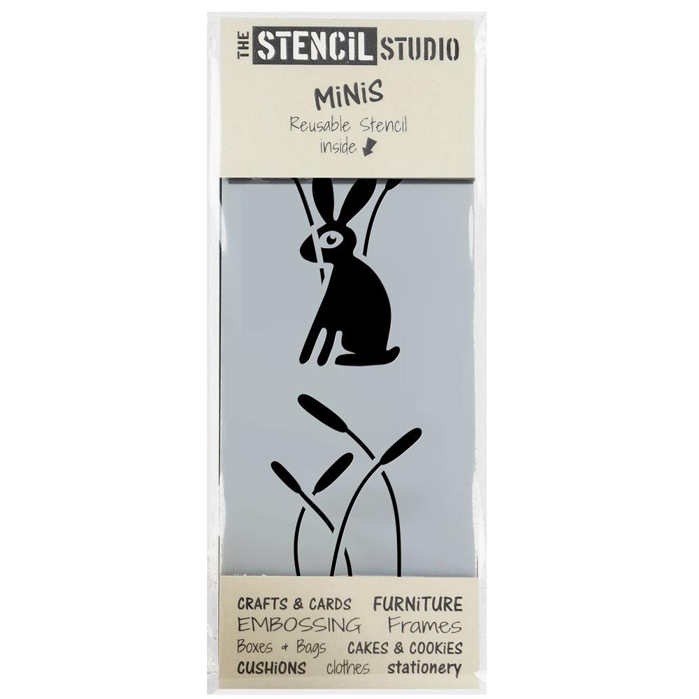 Rabbit in Reeds stencil MiNi from The Stencil Studio