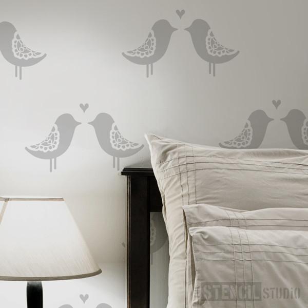 Love Birds stencil from The Stencil Studio Ltd - Size S