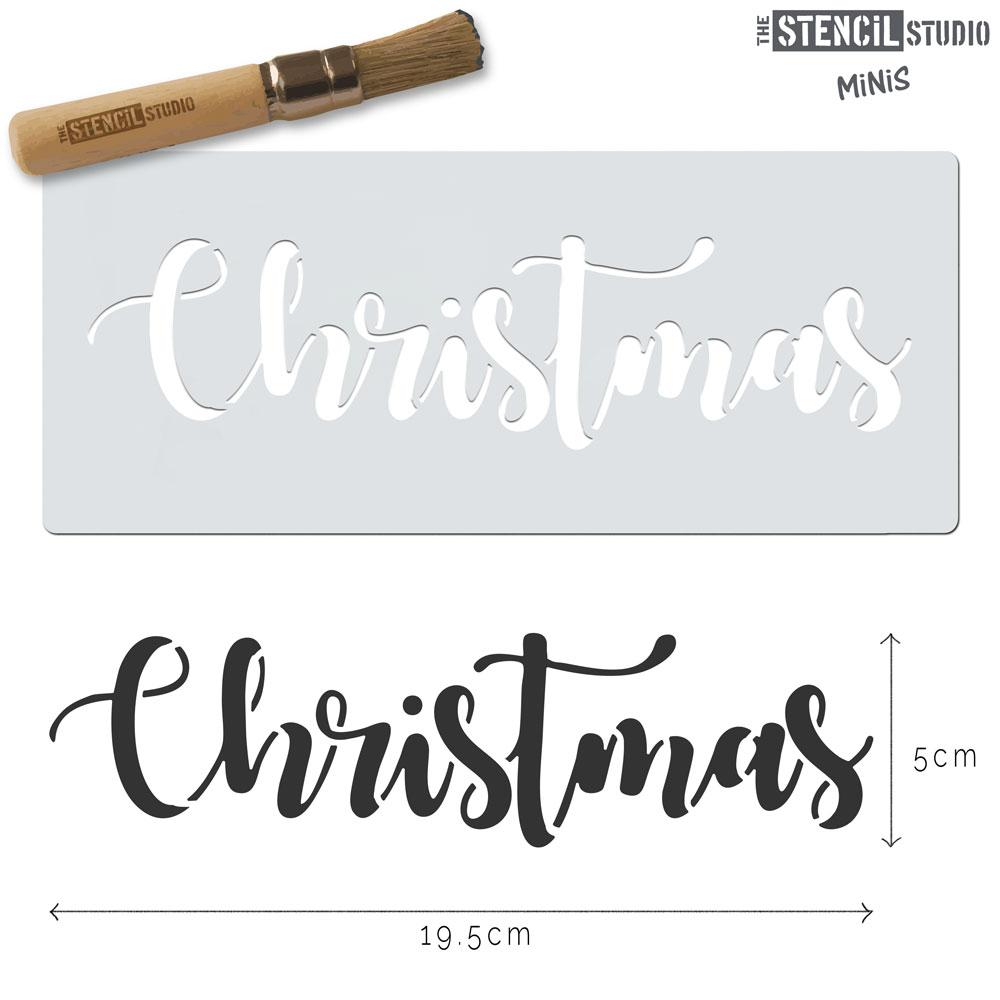 Christmas Text Stencil MiNi from The Stencil Studio