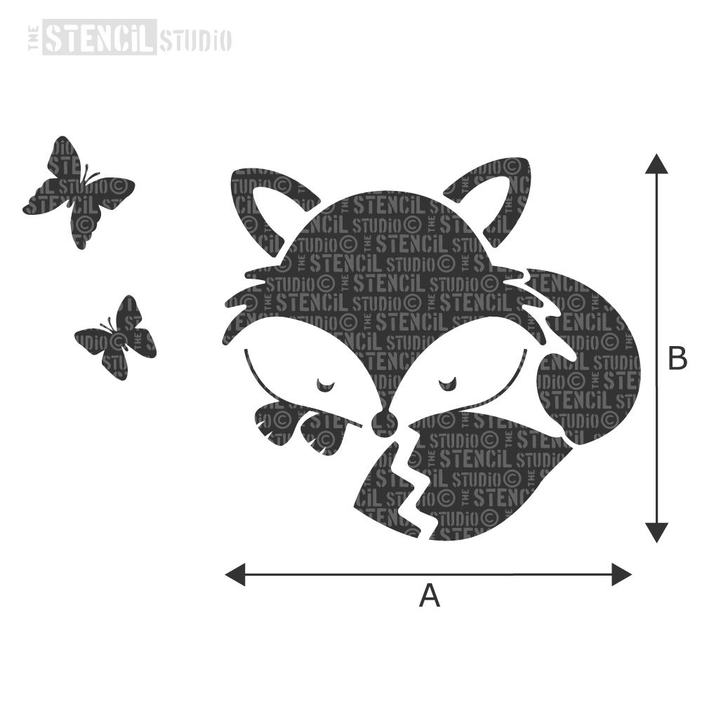 Snoozing Fox stencil from The Stencil Studio