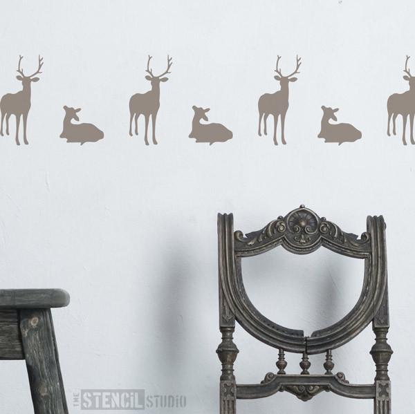 Deer & Fawn stencil from The Stencil Studio Ltd - Size S